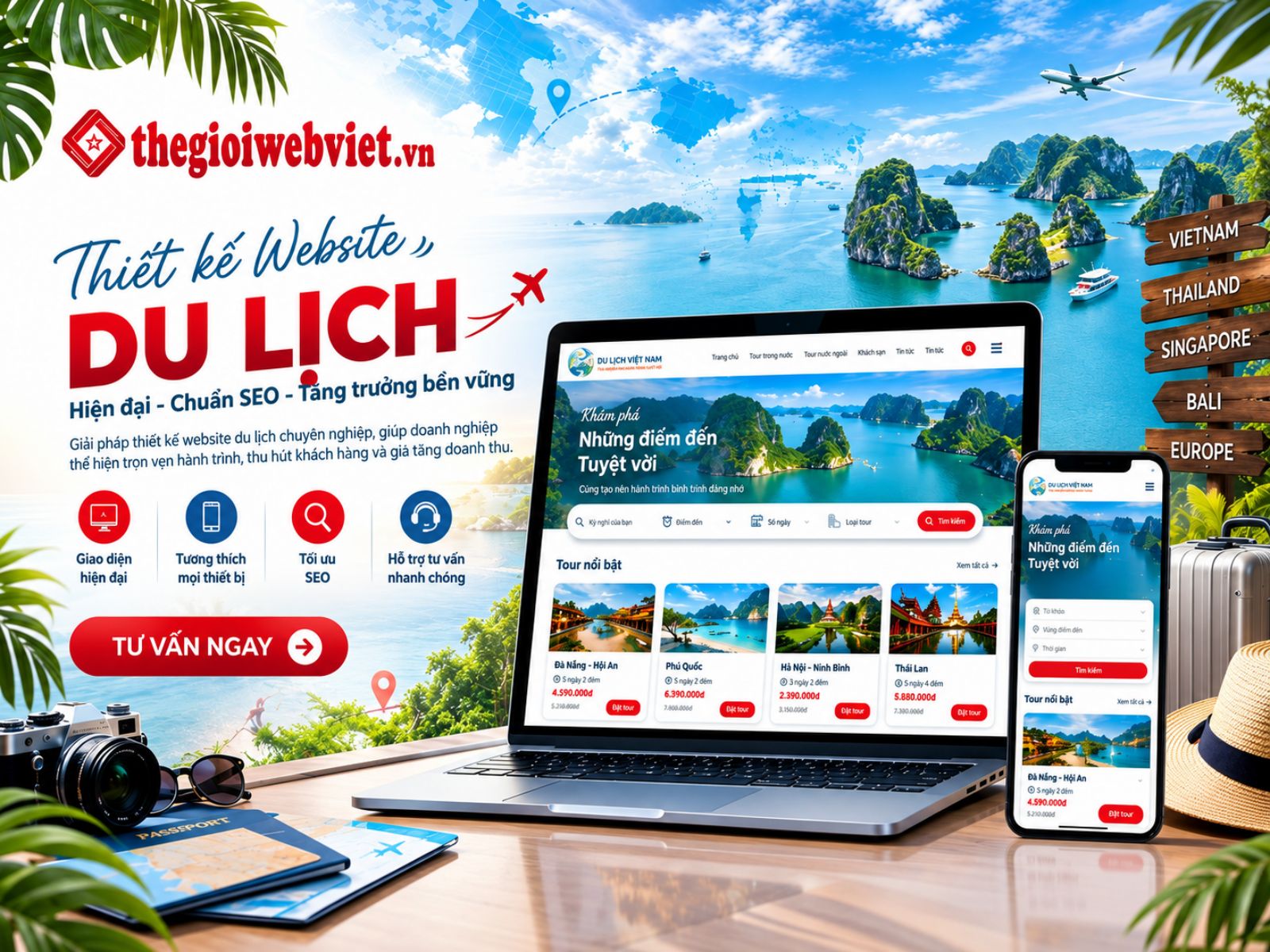 Thiết Kế Website Du Lịch