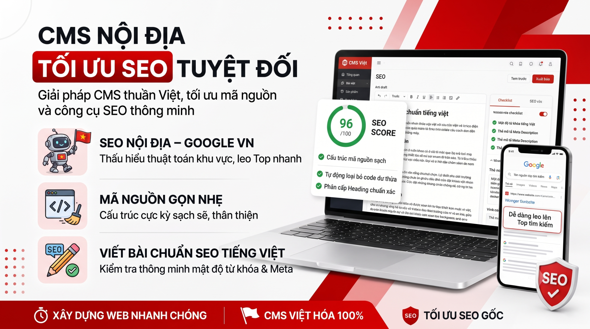 Nền tảng CMS từ nhà phát triển trong nước tối ưu SEO ra sao?