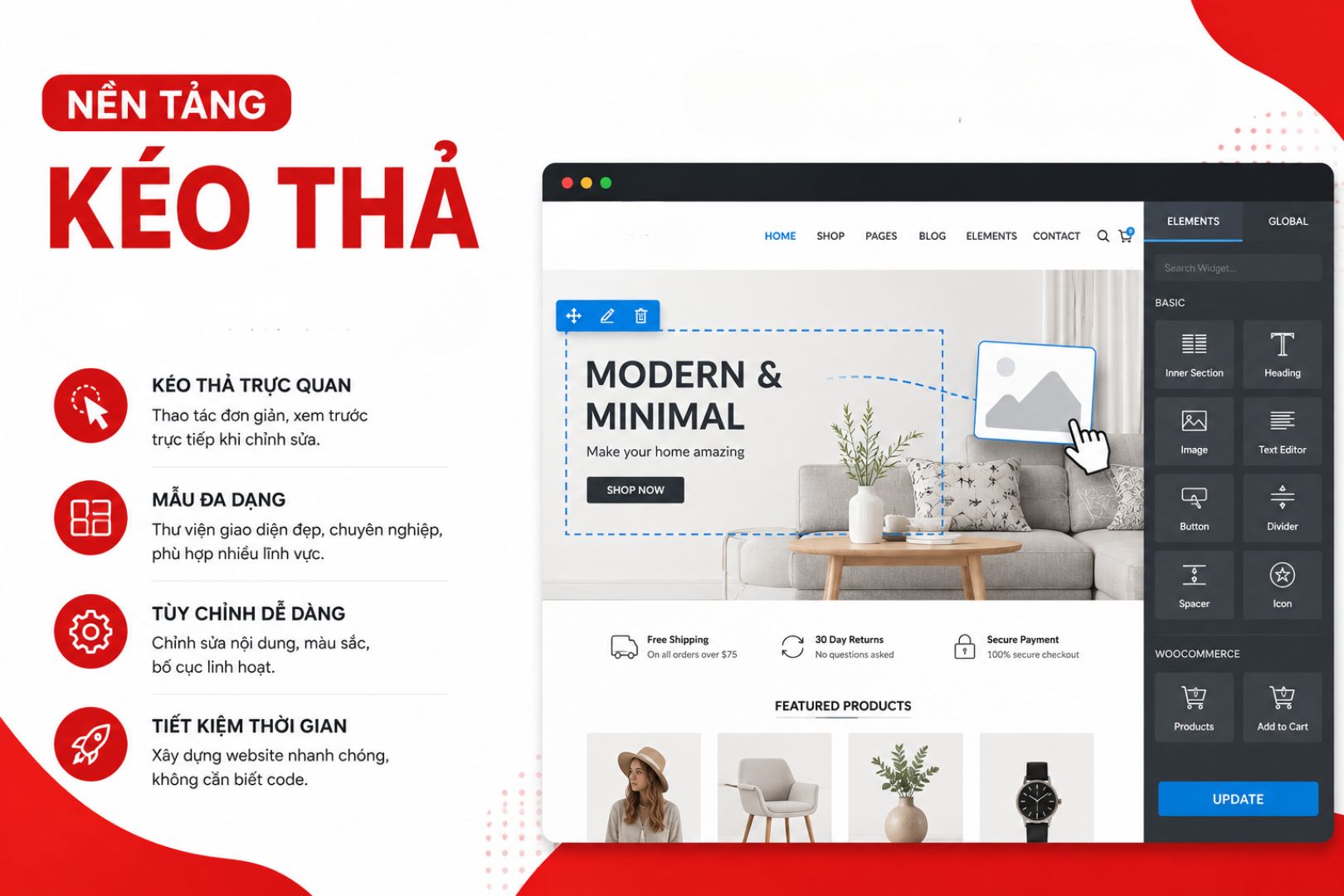 nền tảng kéo thả