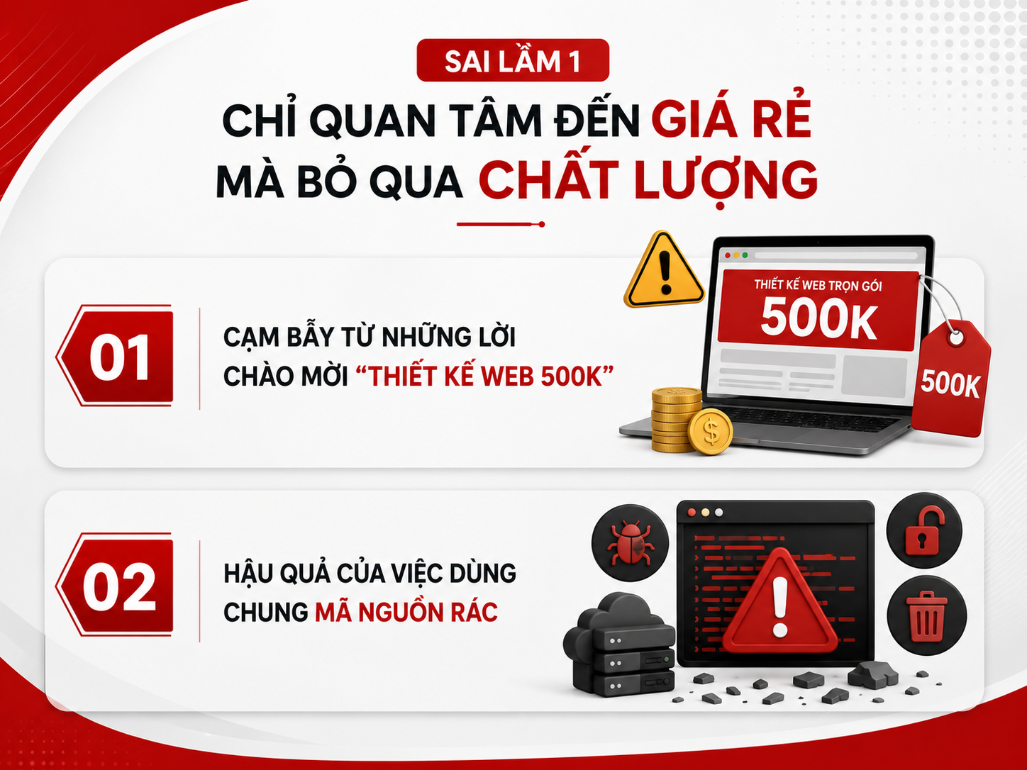 Sai lầm 1: Chỉ quan tâm đến giá rẻ mà bỏ qua chất lượng