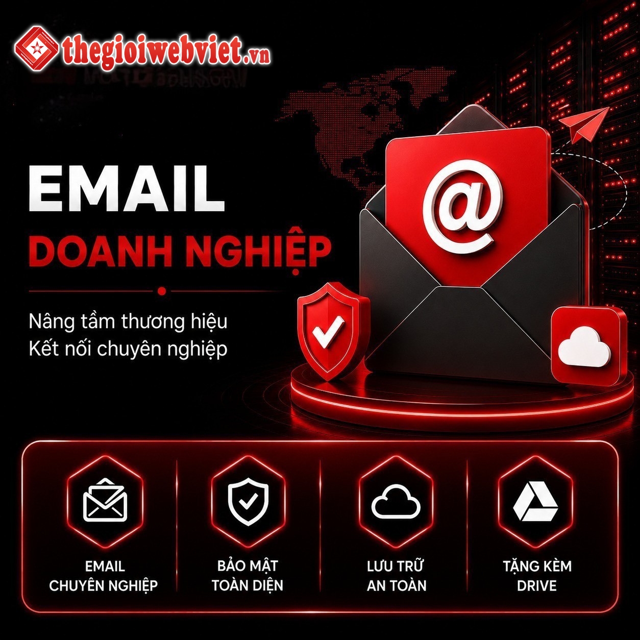 Email theo tên miền EM-01 (50.000/tháng - 5 tài khoản - 5 GB email - 3 GB drive)