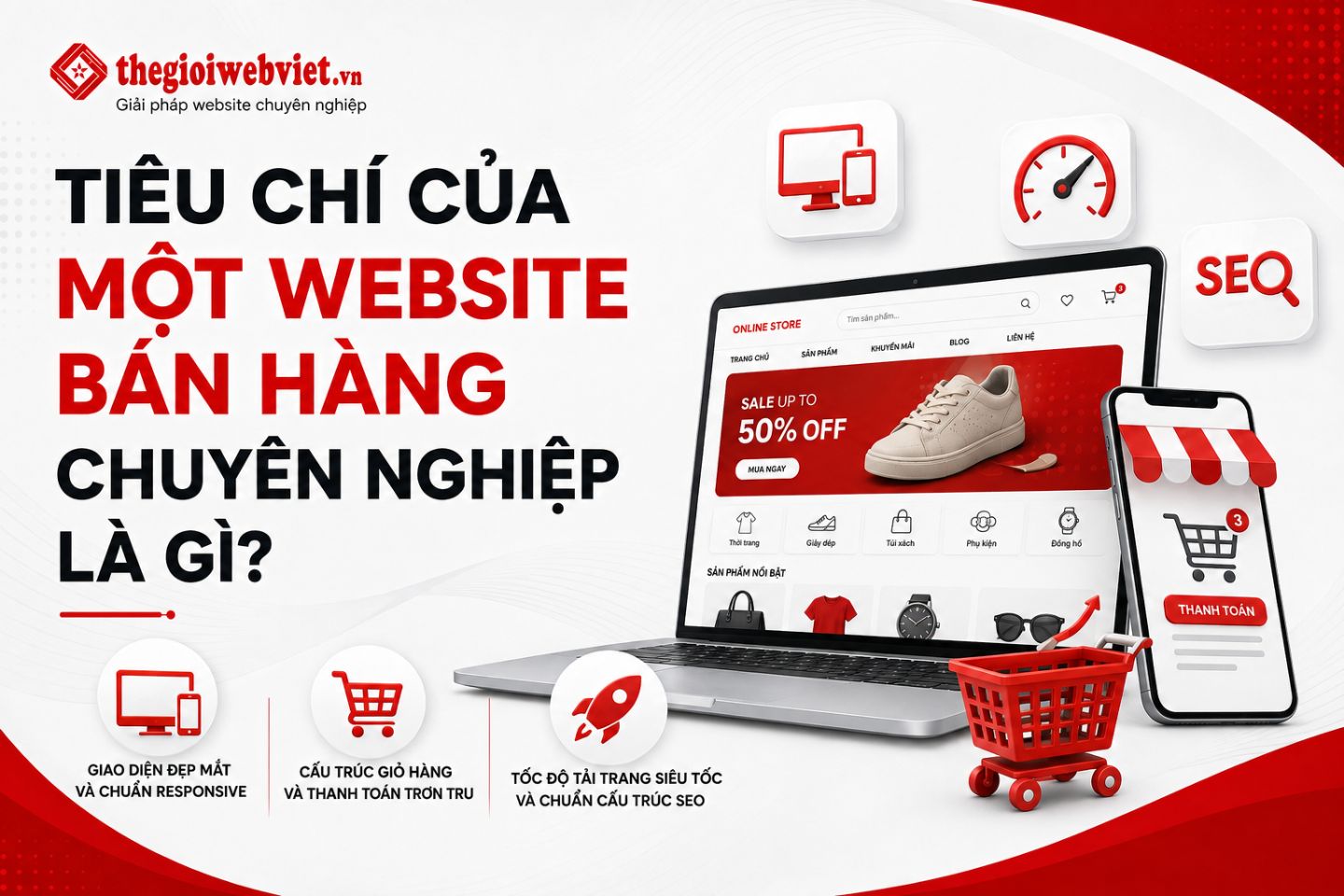 tiêu chí của một website bán hàng