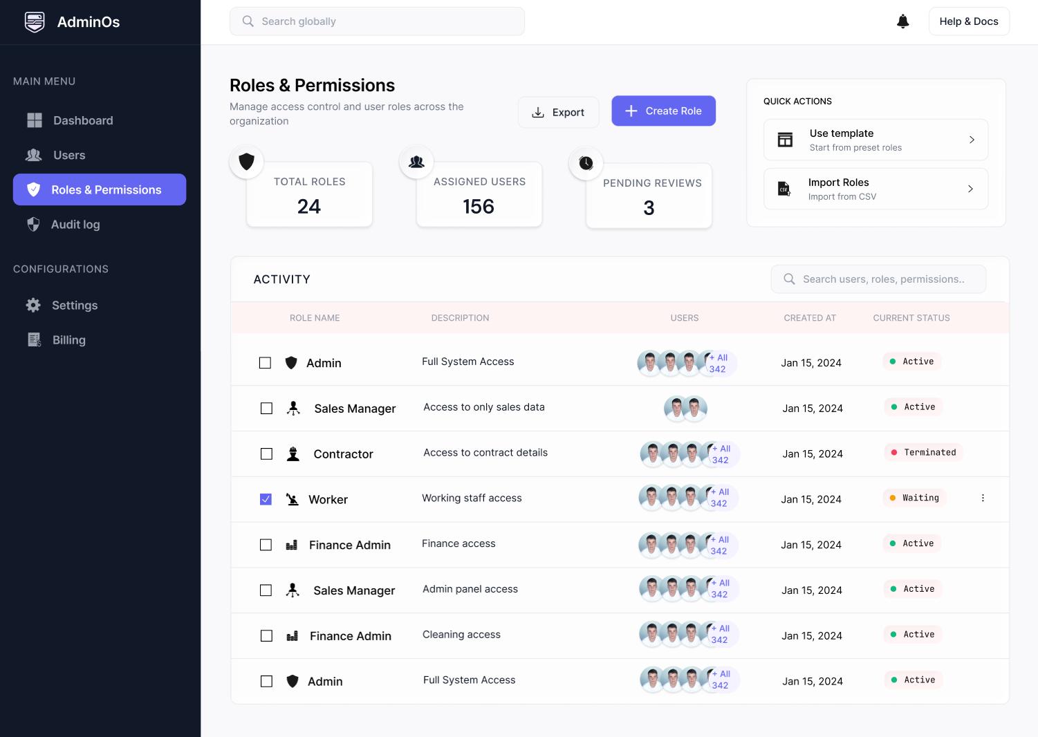 giao diện quản trị website