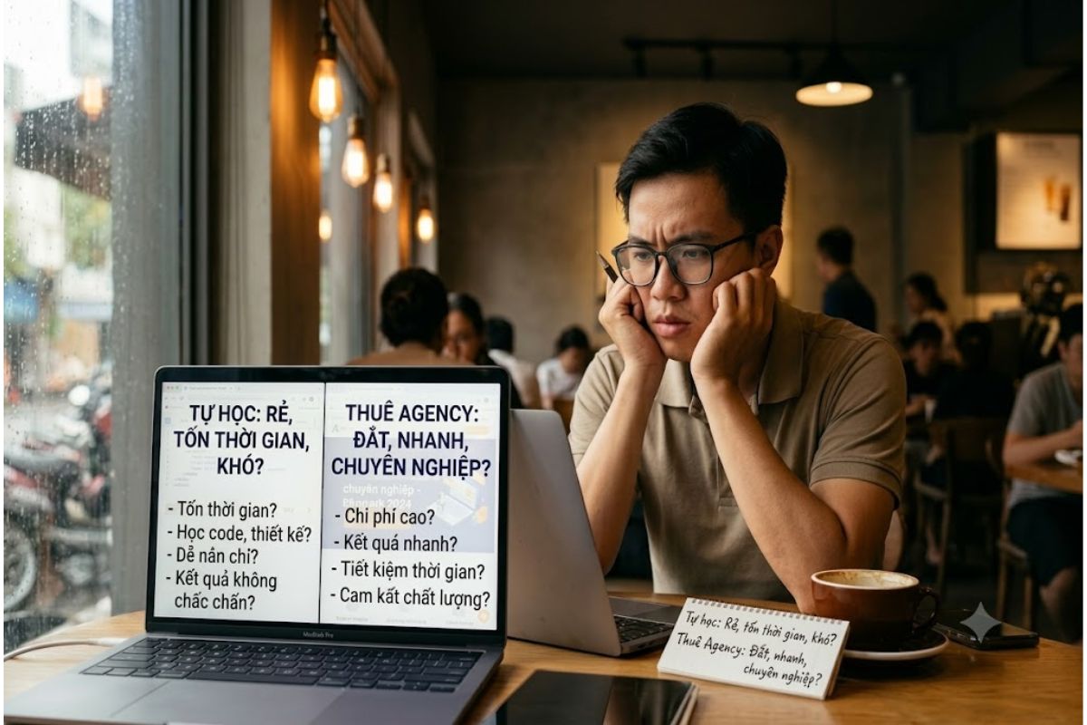 so sánh giữa thuê và tự làm website