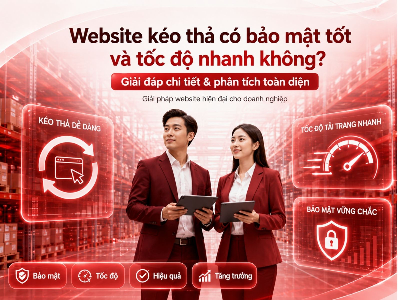 Website kéo thả có bảo mật tốt và tốc độ nhanh không?